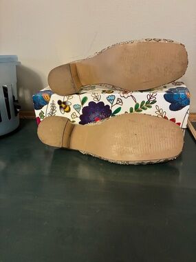 Woven Slip-On Flats in Natural Beige